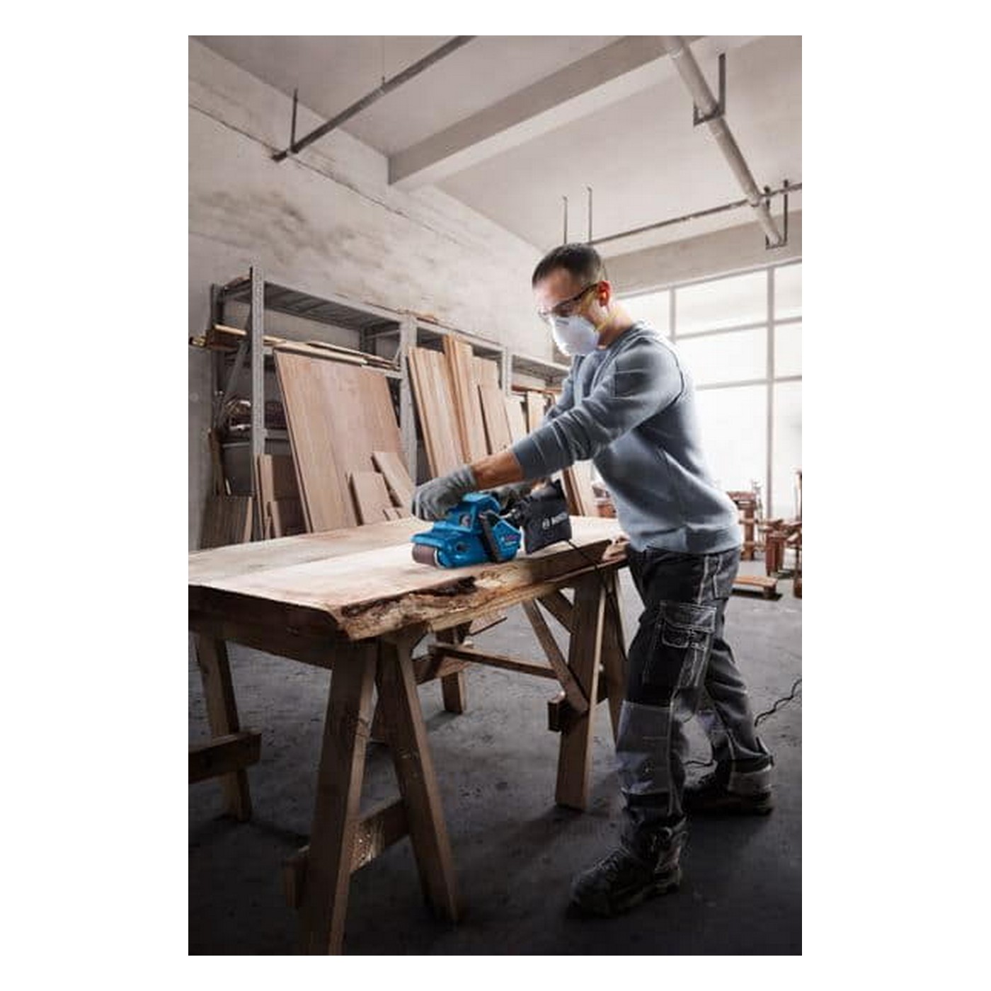 Електрически лентов шлайф Bosch Professional GBS 750, 850 W, 75х533 мм (06012C1020)