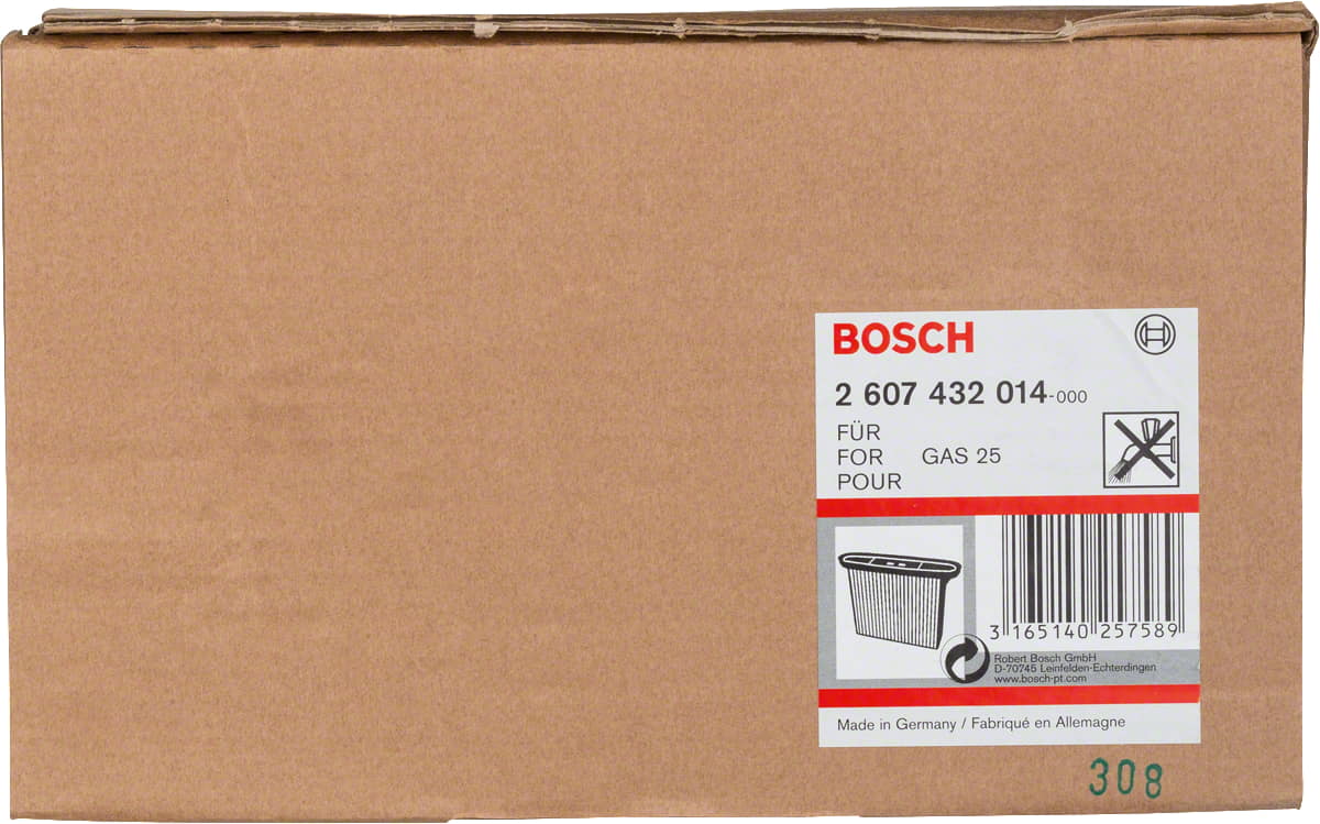 Нагънат филтър от целулоза Bosch Professional, 4300 см2, 257x69x187 мм (2607432014) - от Etools.bg Нагънат филтър от целулоза Bosch Professional, 4300 см2, 257x69x187 мм (2607432014)