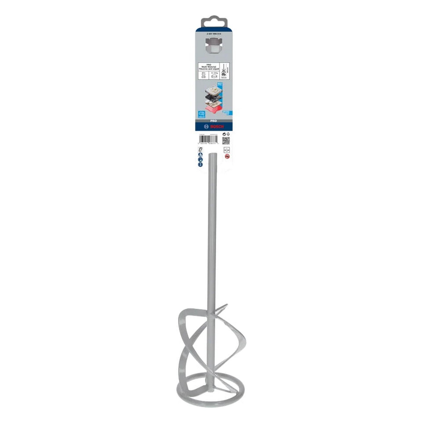 Накрайник за бъркалка за влакнести и течливи смеси Bosch Professional Multi Material, 120 мм (2607990014)