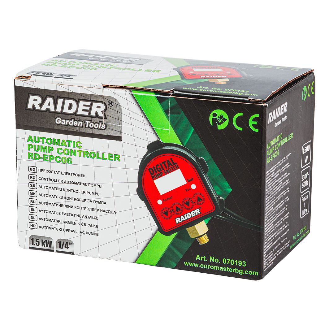 Електронен пресостат Raider RD-EPC06, 1500 W, 1/4 Електронен пресостат Raider RD-EPC06, 1500 W, 1/4