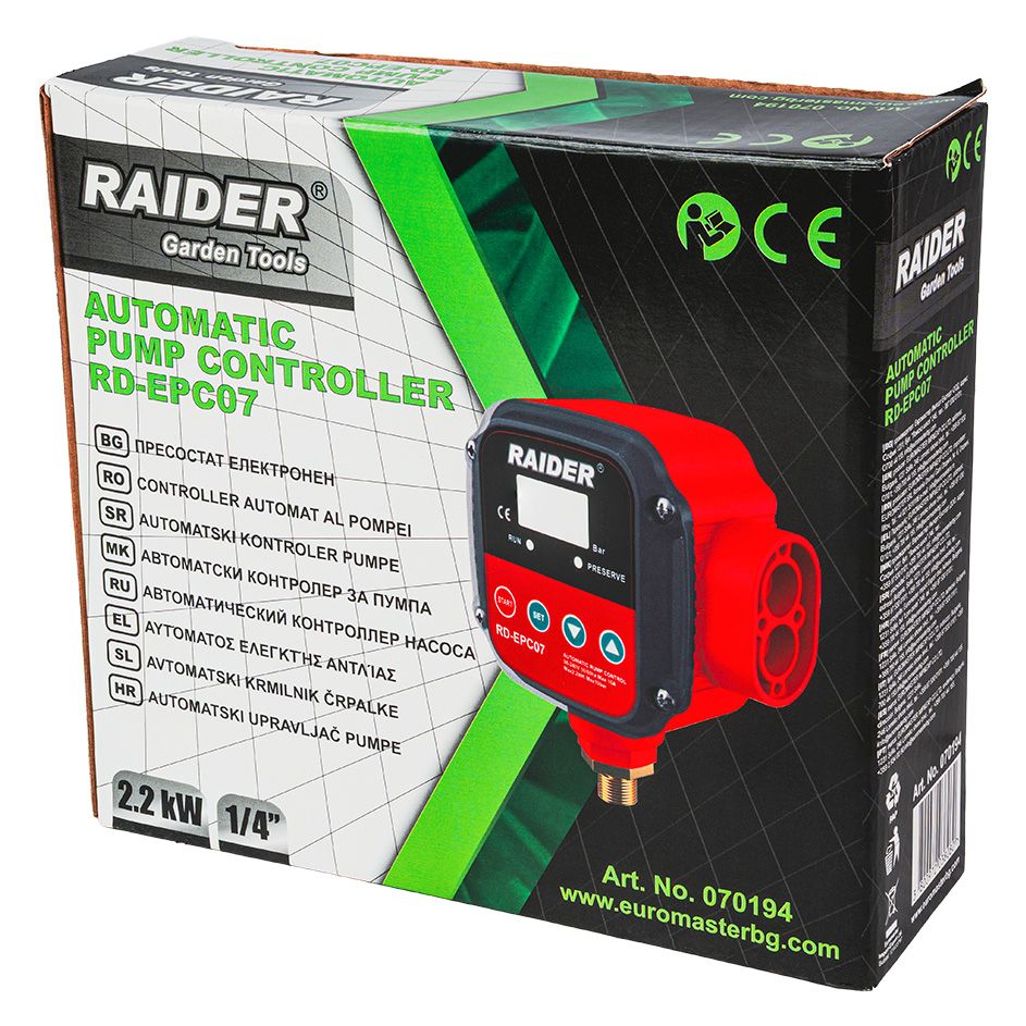 Електронен пресостат Raider RD-EPC07, 2200 W, 1/4 Електронен пресостат Raider RD-EPC07, 2200 W, 1/4