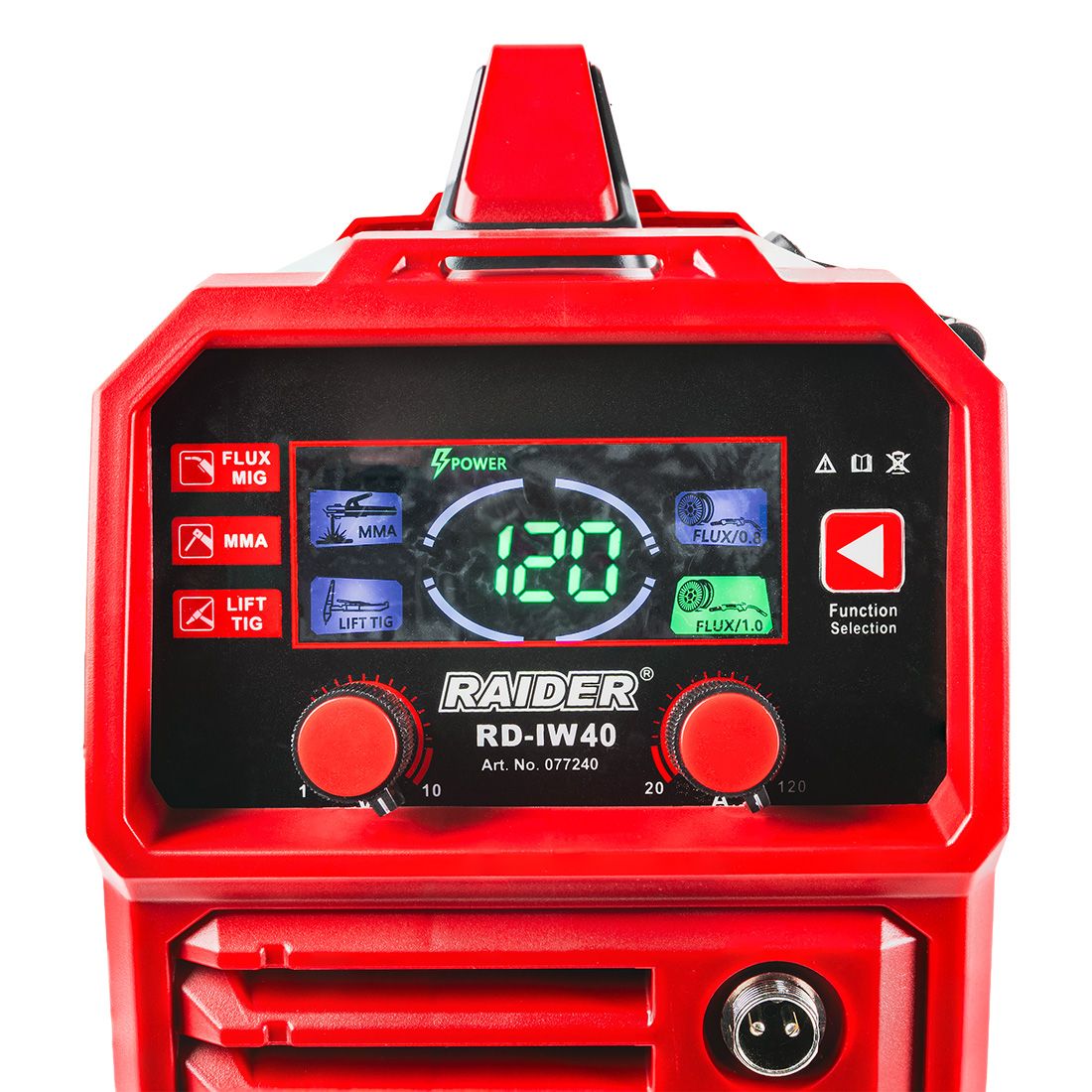 Инверторен електрожен 2в1 MIG/MAG MMA Raider RD-IW40, 120 A (077240) - от Etools.bg Инверторен електрожен 2в1 MIG/MAG MMA Raider RD-IW40, 120 A (077240)