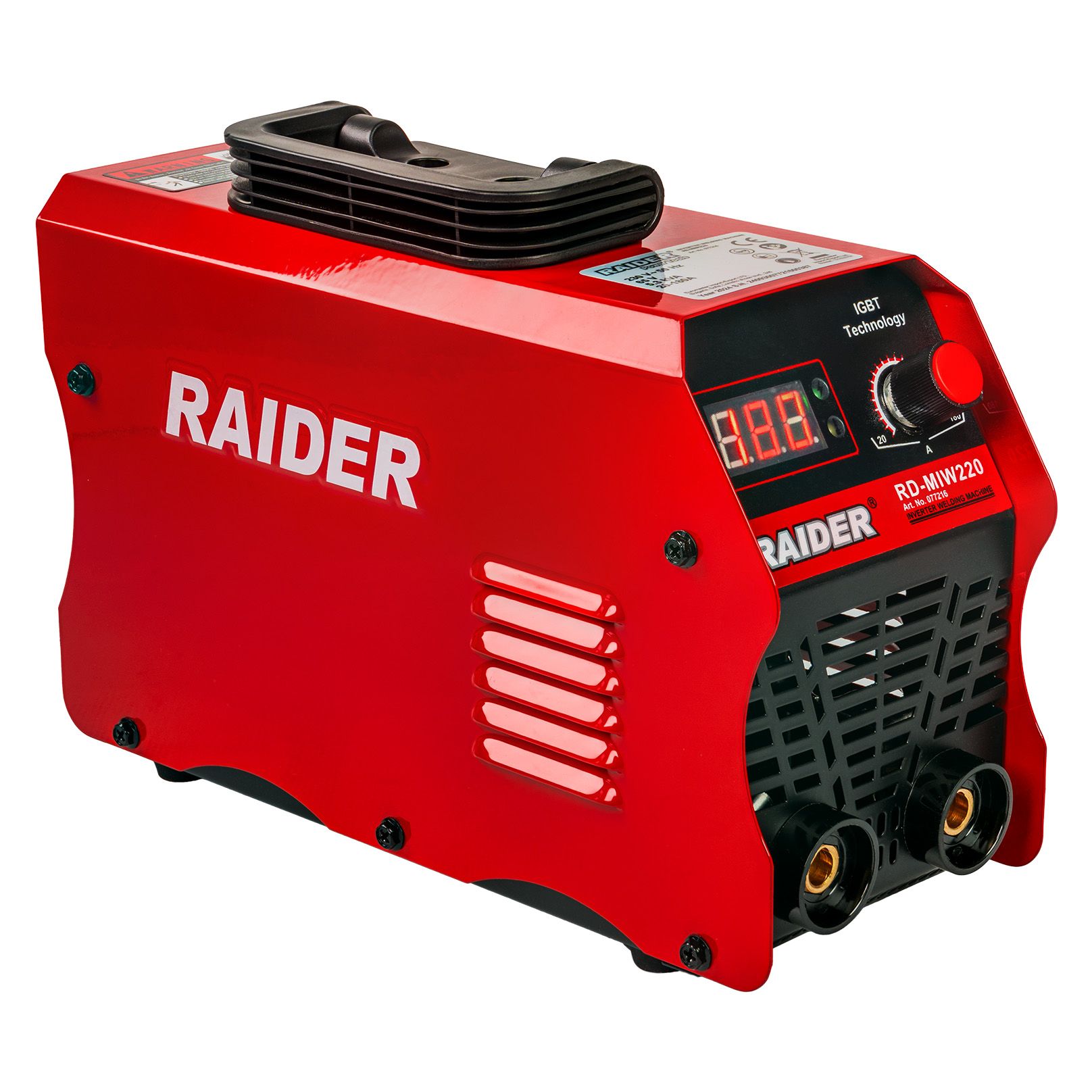 Инверторен електрожен Raider RD-MIW220, 180 A (077216) - от Etools.bg Инверторен електрожен Raider RD-MIW220, 180 A (077216)