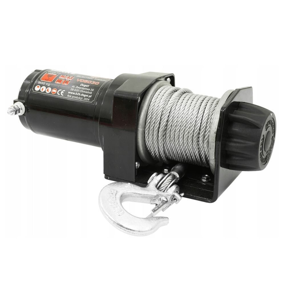 Електрическа автолебедка Verke V06030, 12 V, 800 W, 12 м, 907 кг - от Etools.bg Електрическа автолебедка Verke V06030, 12 V, 800 W, 12 м, 907 кг