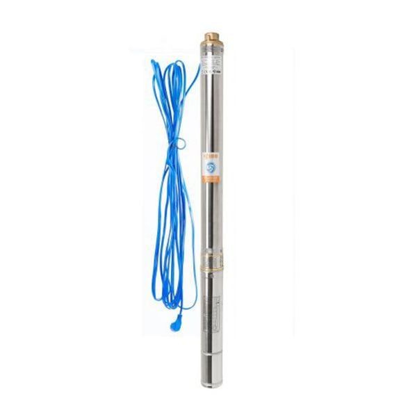 Електрическа монофазна многостъпална сондажна помпа за вода IBO 3'' Ti 20, 75 мм, 550 W, 82 м, 50 л/мин, повишена устойчивост на пясък (000813)