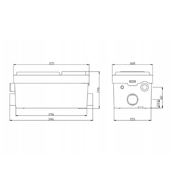 Електрическа помпена станция за отпадни води IBO SANIBO MINI, 300 W, 6.5 м, 100 л/мин (001797) - от Etools.bg Електрическа помпена станция за отпадни води IBO SANIBO MINI, 300 W, 6.5 м, 100 л/мин (001797)