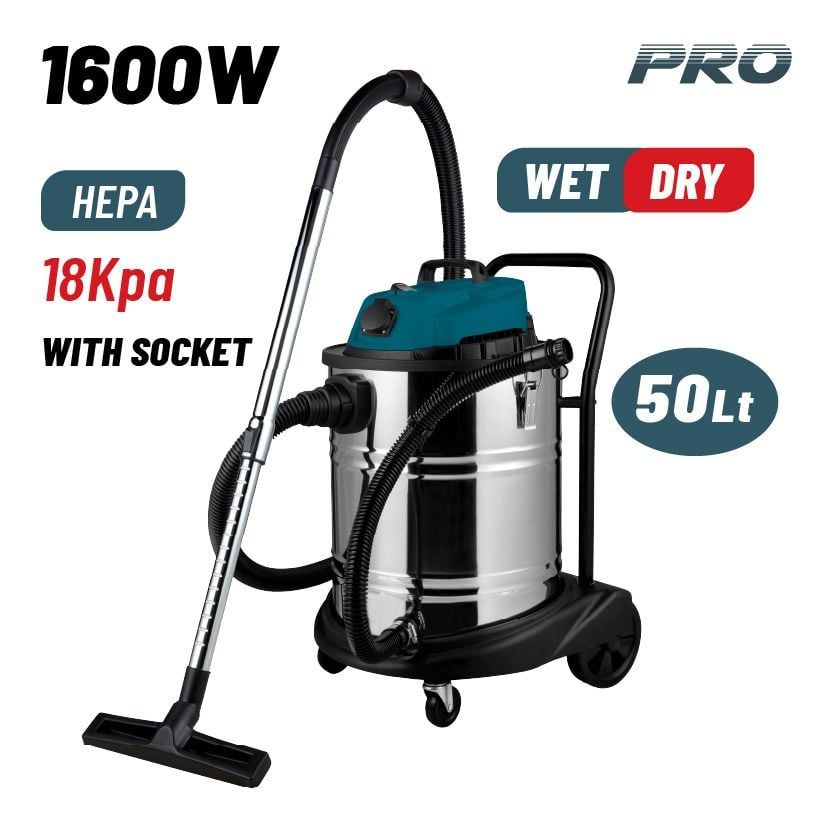 Електрическа прахосмукачка за сухо и мокро почистване с HEPA филтър Bormann Pro BVC5500, 1600 W, 50 л (038160) - от Etools.bg Електрическа прахосмукачка за сухо и мокро почистване с HEPA филтър Bormann Pro BVC5500, 1600 W, 50 л (038160)