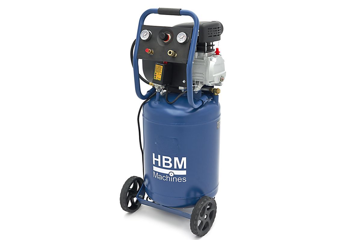 Електрически монофазен вертикален безмаслен компресор HBM H134090, 1500 W, 196 л/мин, 8 бара, 50 л