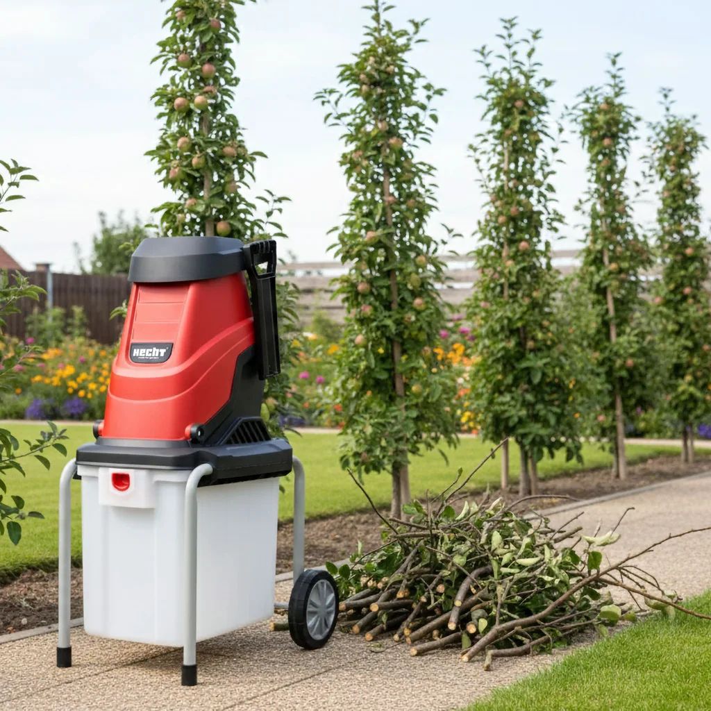 Електрическа дробилка за клони Hecht 630 BOX, 3000 W, 45 мм - от Etools.bg Електрическа дробилка за клони Hecht 630 BOX, 3000 W, 45 мм