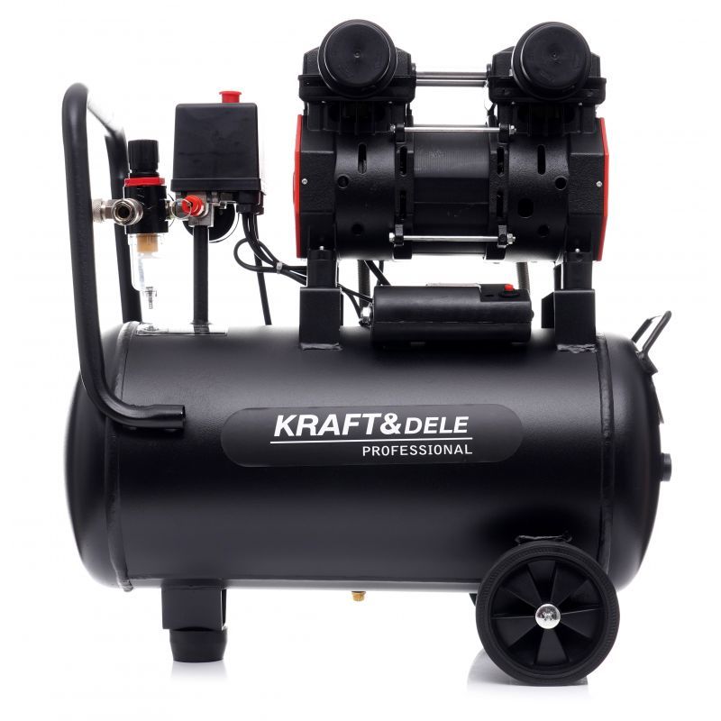 Електрически монофазен безмаслен компресор Kraft&Dele KD1385, 1390 W, 8 бара, 24 л - от Etools.bg Електрически монофазен безмаслен компресор Kraft&Dele KD1385, 1390 W, 8 бара, 24 л