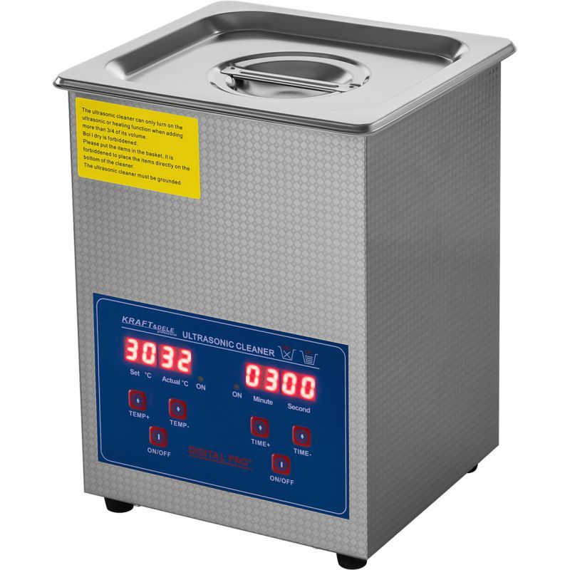 Електрическа ултразвукова вана за почистване и обезмасляване Kraft&Dele KD500, 100 W, 40 Hz, 2 л - от Etools.bg Електрическа ултразвукова вана за почистване и обезмасляване Kraft&Dele KD500, 100 W, 40 Hz, 2 л
