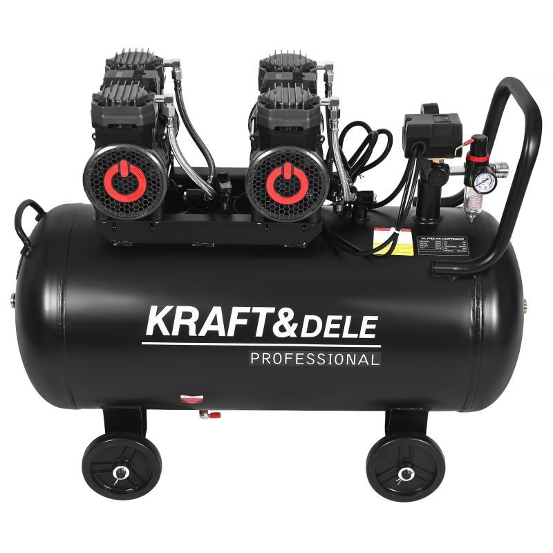 Електрически безмаслен компресор Kraft&Dele KD4083, 2x2200 W, 8 бара, 100 л