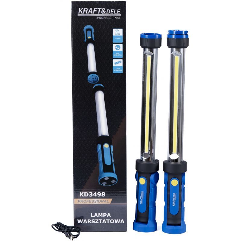 Комплект акумулаторни LED лампи Kraft&Dele KD3498, 1200 lm, 2000m Ah, 2 бр.