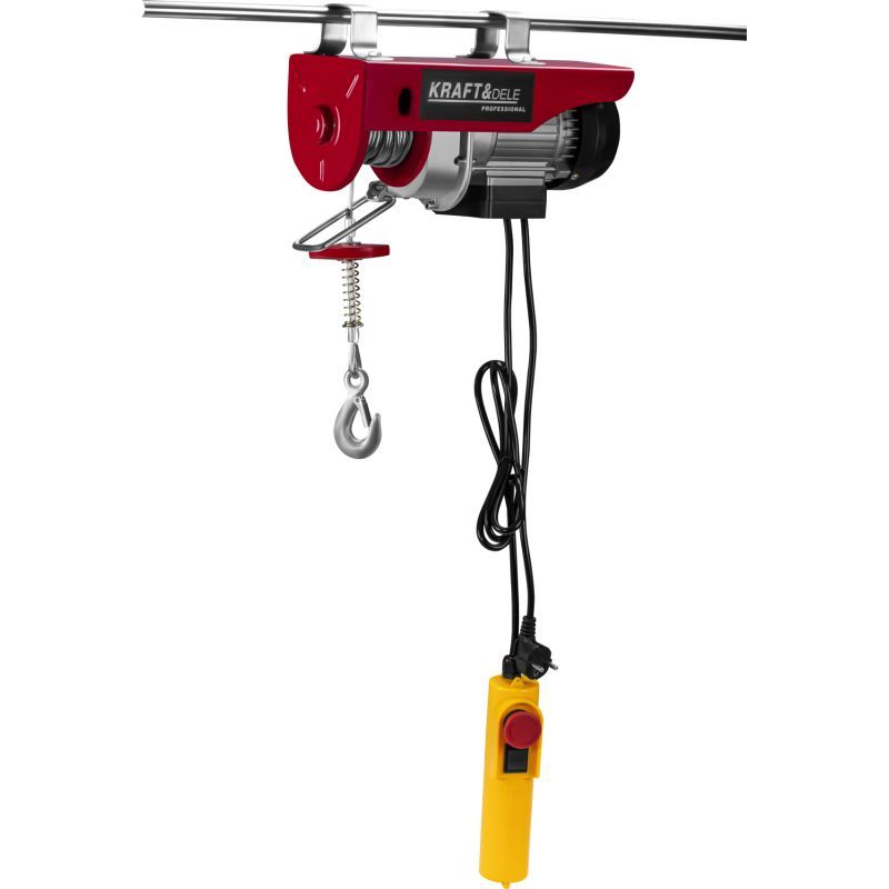 Електрически телфер Kraft&Dele KD2190, 650 W, 150/300 кг, 12/6 м - от Etools.bg Електрически телфер Kraft&Dele KD2190, 650 W, 150/300 кг, 12/6 м