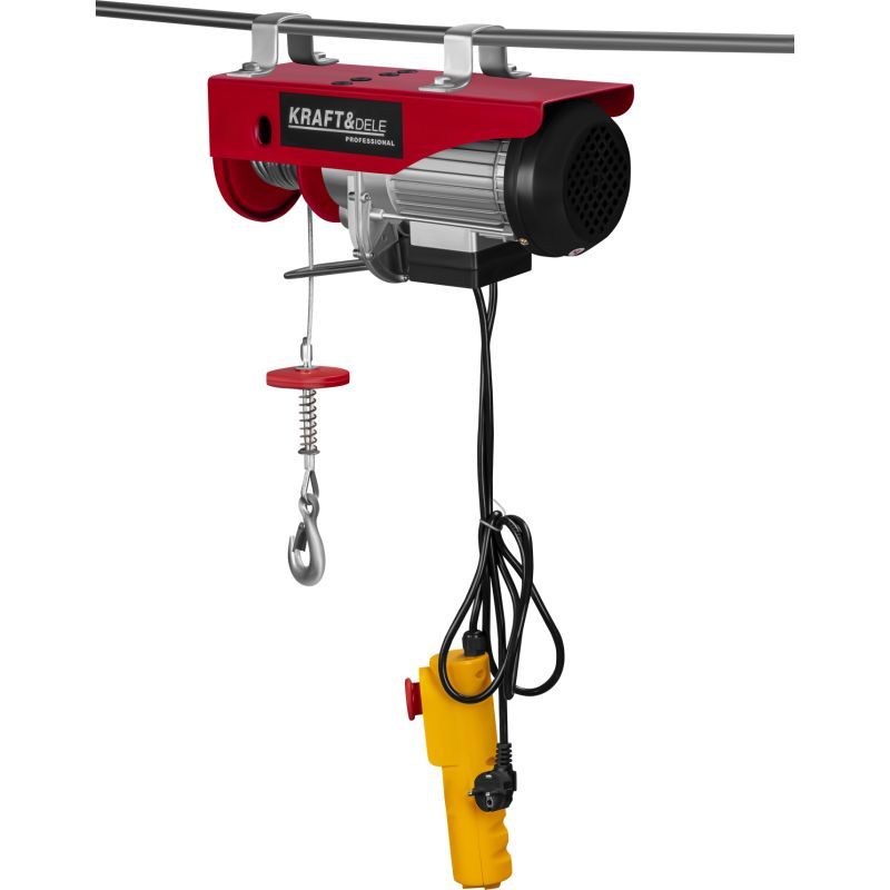 Електрически телфер Kraft&Dele KD2191, 1200 W, 300/600 кг, 10/5 м - от Etools.bg Електрически телфер Kraft&Dele KD2191, 1200 W, 300/600 кг, 10/5 м