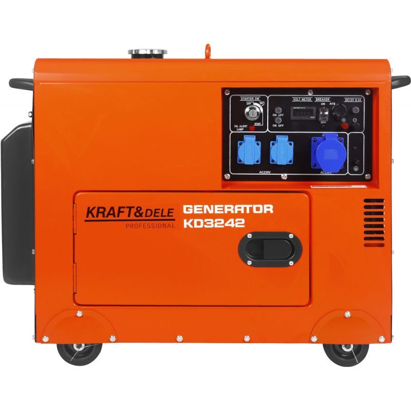 Дизелов монофазен генератор Kraft&Dele KD3242, 7000 W, 12.5 л - от Etools.bg Дизелов монофазен генератор Kraft&Dele KD3242, 7000 W, 12.5 л