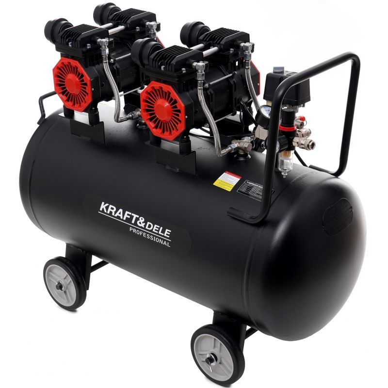 Електрически безмаслен компресор Kraft&Dele KD1387, 2x1500 W, 8 бара, 100 л - от Etools.bg Електрически безмаслен компресор Kraft&Dele KD1387, 2x1500 W, 8 бара, 100 л