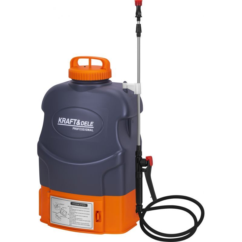Акумулаторна пръскачка Kraft&Dele KD2029, 20 л, 12 V, 8 Ah, 4.5 бара - от Etools.bg Акумулаторна пръскачка Kraft&Dele KD2029, 20 л, 12 V, 8 Ah, 4.5 бара