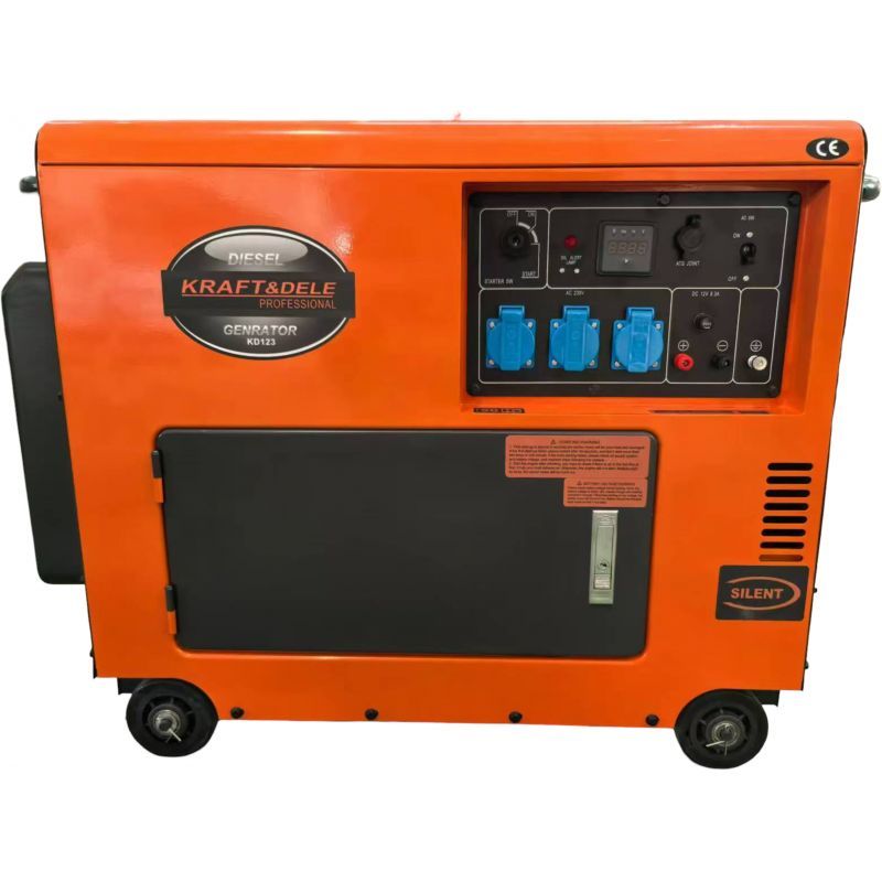 Дизелов монофазен генератор Kraft&Dele KD123, 7000 W, 16 л