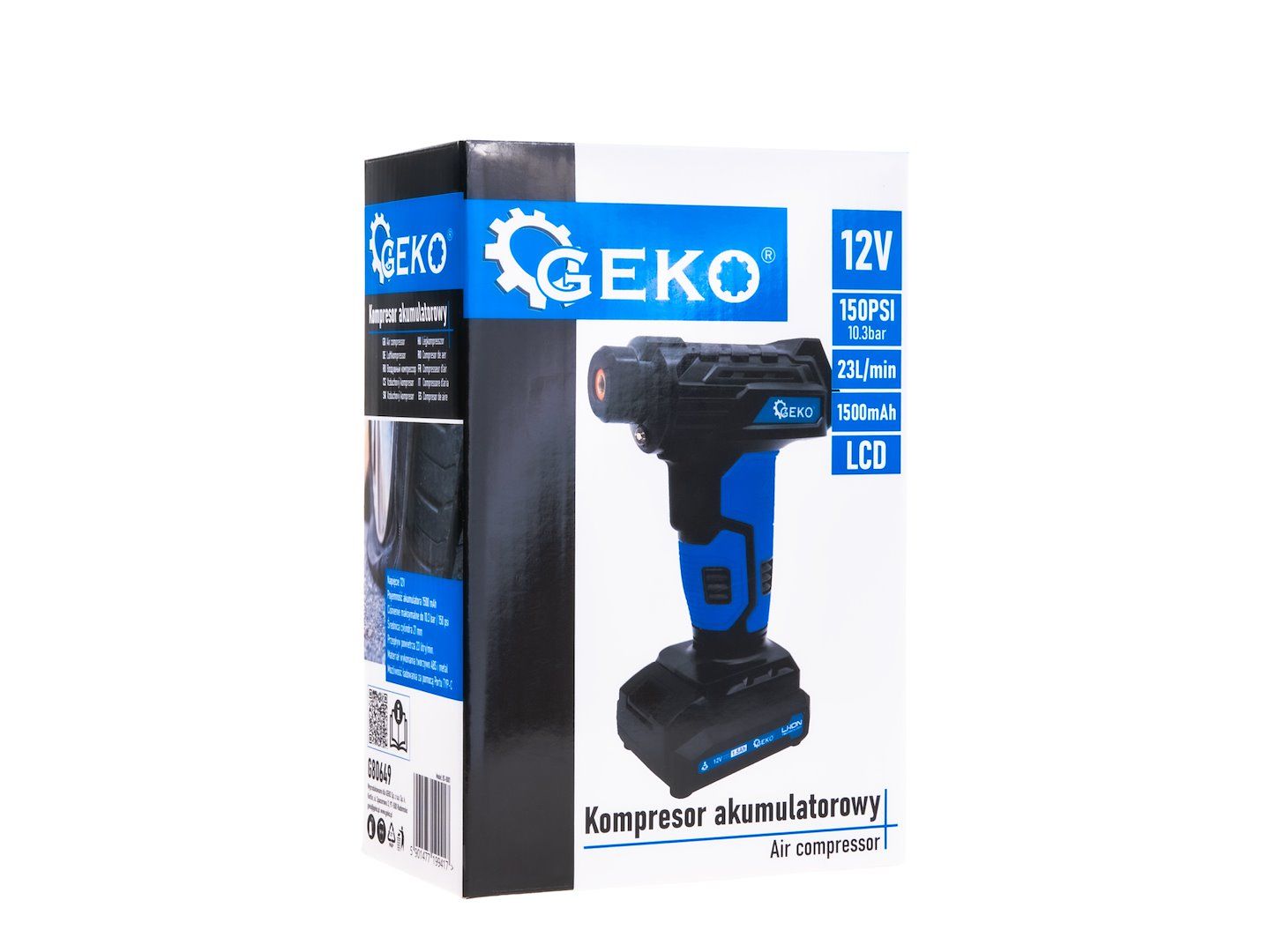 Акумулаторен компресор Geko G80649, 12 V, 0.2-10.3 бара - от Etools.bg Акумулаторен компресор Geko G80649, 12 V, 0.2-10.3 бара