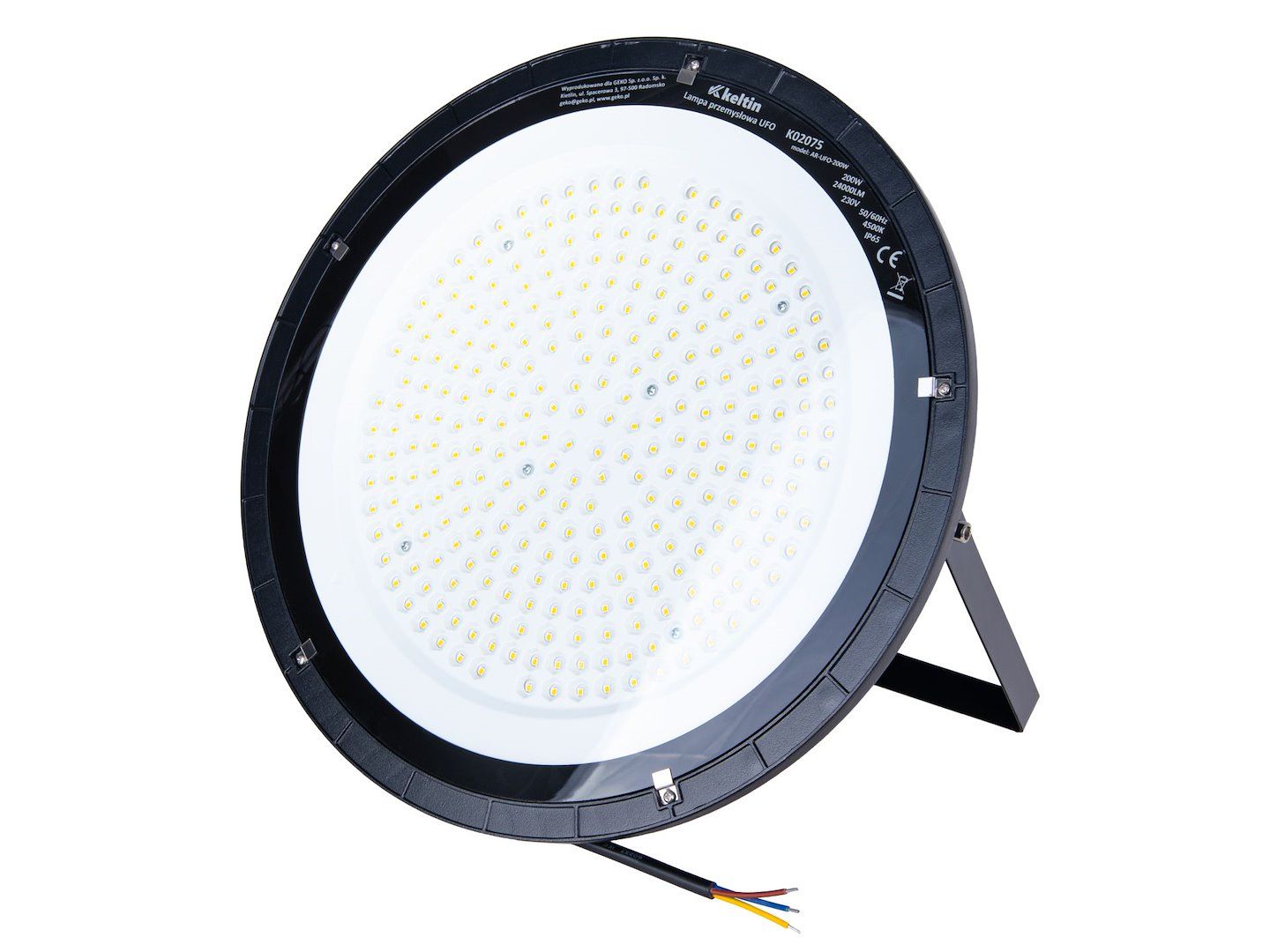 Електрически индустриална LED лампа Geko UFO Keltin K02075, 200 W, 24000 lm, 4500K, IP65