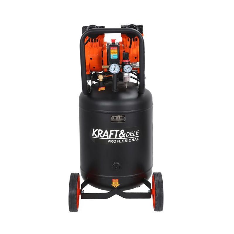 Електрически монофазен вертикален безмаслен компресор Kraft&Dele KD1388, 2000 W, 8 бара, 50 л