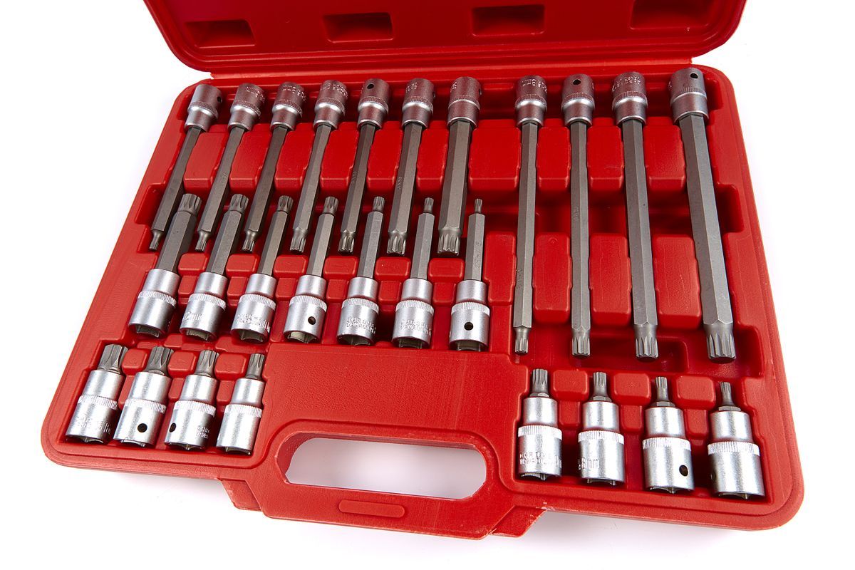 Комплект къси и дълги шестограми Torx HBM 3606, 1/2 Комплект къси и дълги шестограми Torx HBM 3606, 1/2