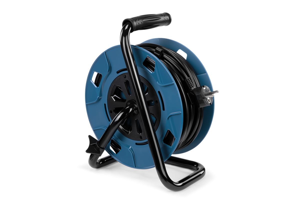 Удължител на макара с кабел HBM H135706, IP20, 3x1.5 мм2, 4 гнезда, 25 м - от Etools.bg Удължител на макара с кабел HBM H135706, IP20, 3x1.5 мм2, 4 гнезда, 25 м