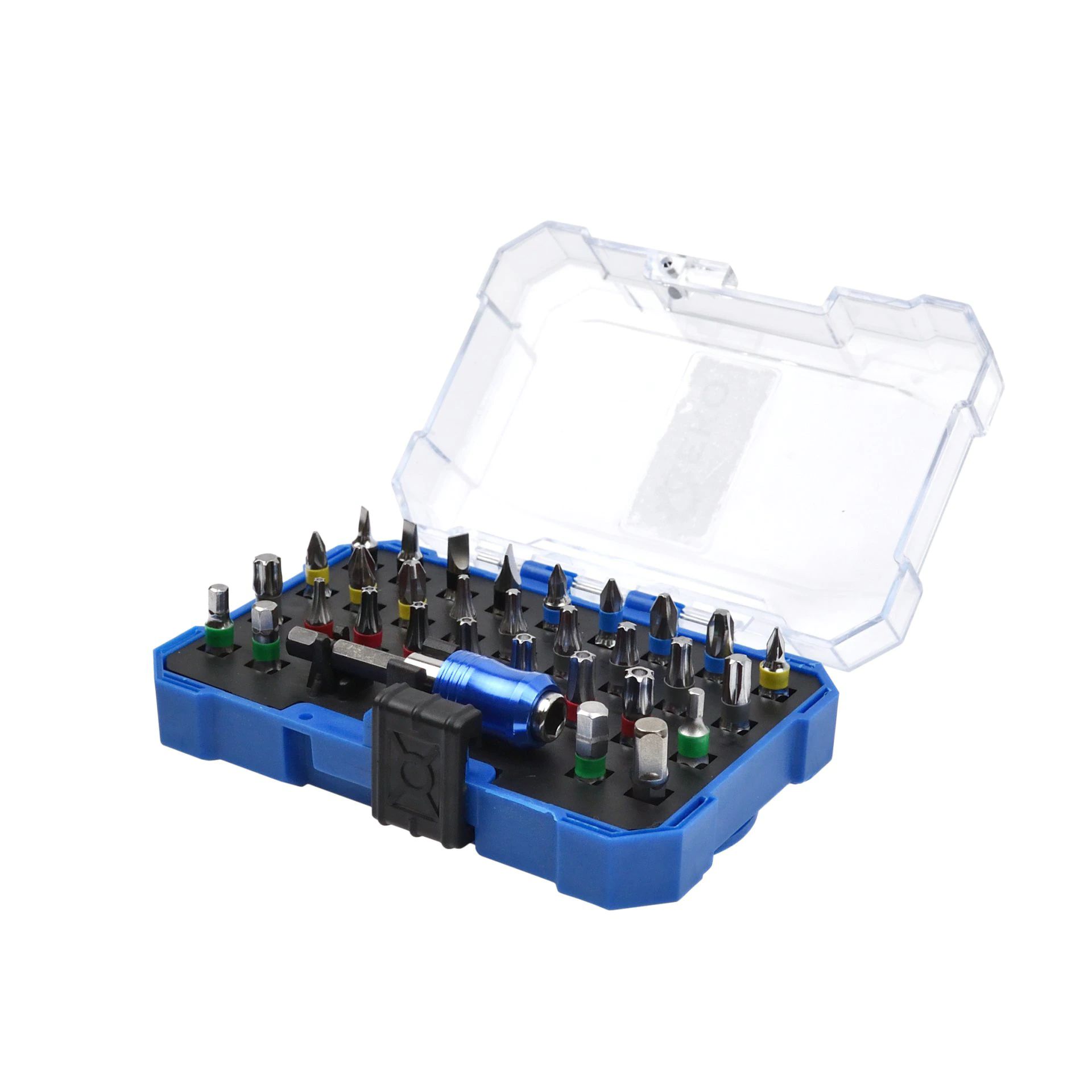 Консумативи / Накрайници за отвертки, комплекти битове / Комплект битове с магнитен държач GEKO G30064, 32 броя