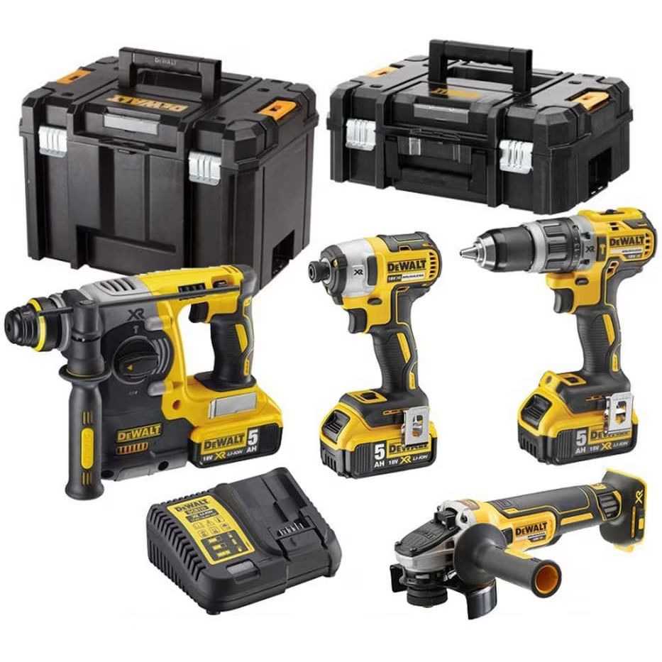 Комплект акумулаторни машини DeWALT DCK422P3T-QW, 18 V, 3х5 Ah - от Etools.bg Комплект акумулаторни машини DeWALT DCK422P3T-QW, 18 V, 3х5 Ah
