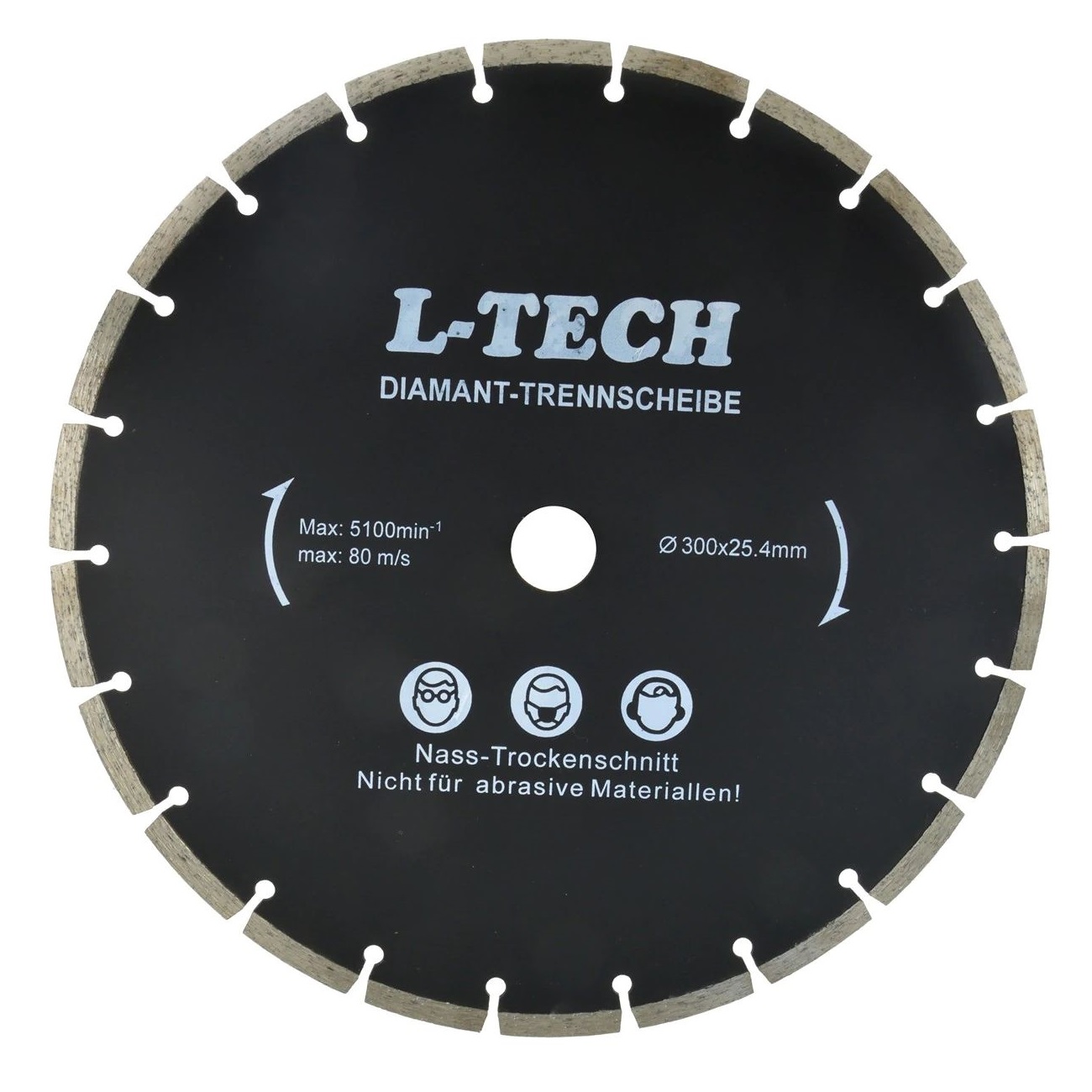Консумативи / Диамантени дискове / Диамантен диск с дълбоко защитно покритие Geko G00227 / 300 x 8 x 25,4 mm