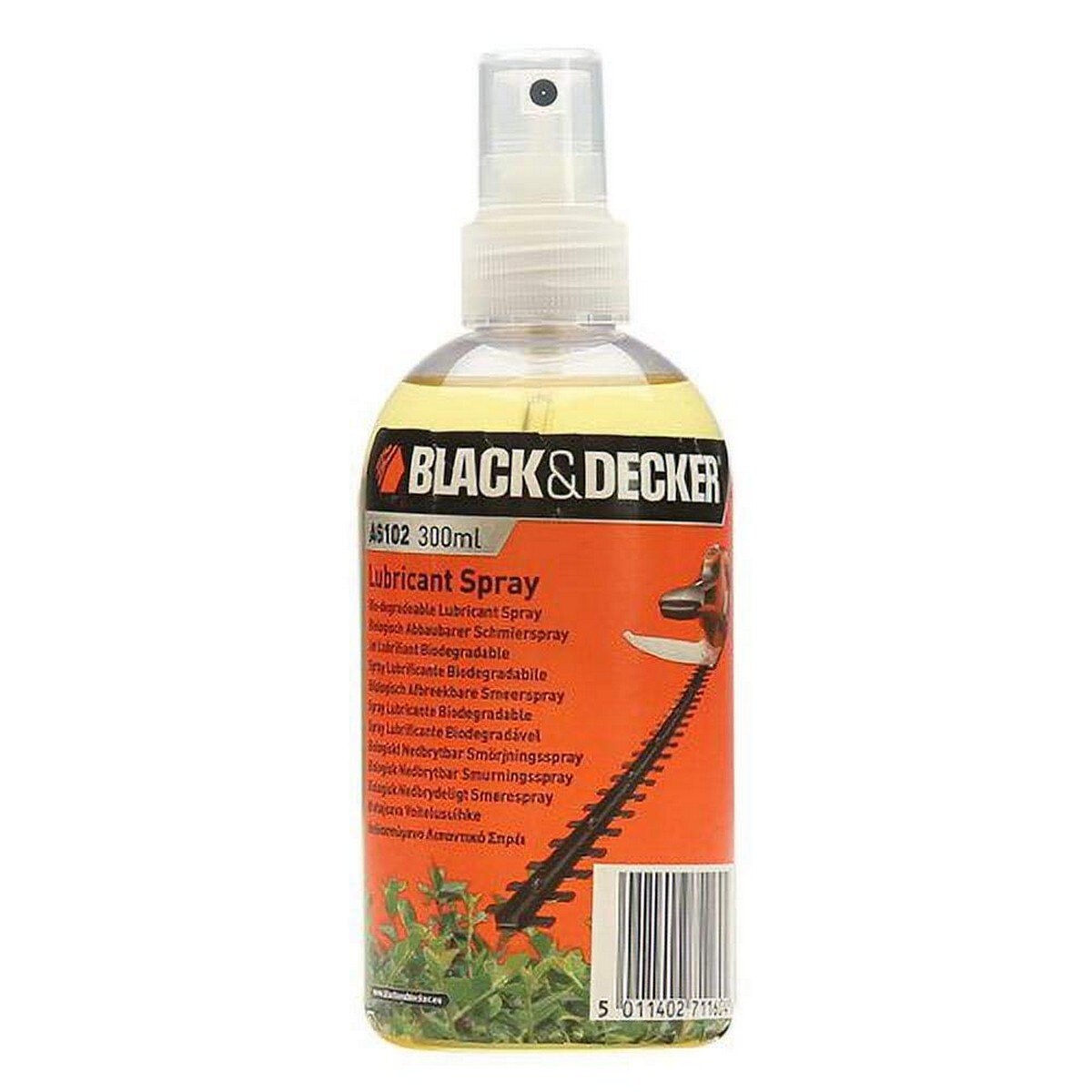 Масло за смазване на храсторези тип спрей Black&Decker A6102, 300 мл - от Etools.bg Масло за смазване на храсторези тип спрей Black&Decker A6102, 300 мл