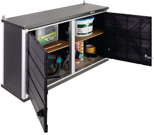 Метален шкаф с инструменти Wolfcraft, 985х300х500 мм, 50 кг, тъмносив (6073000)