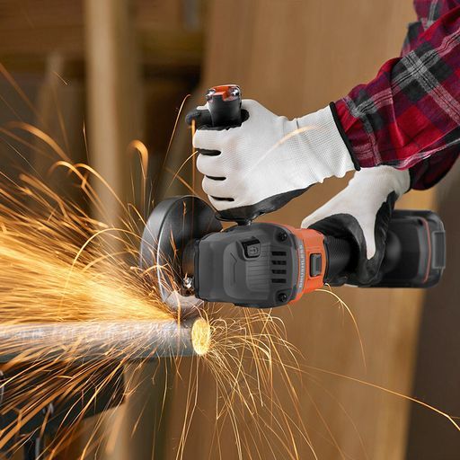 Акумулаторен ъглошлайф Black & Decker BCG6L8D1S, 18 V, 2 Ah, 115 мм, 7500 об/мин