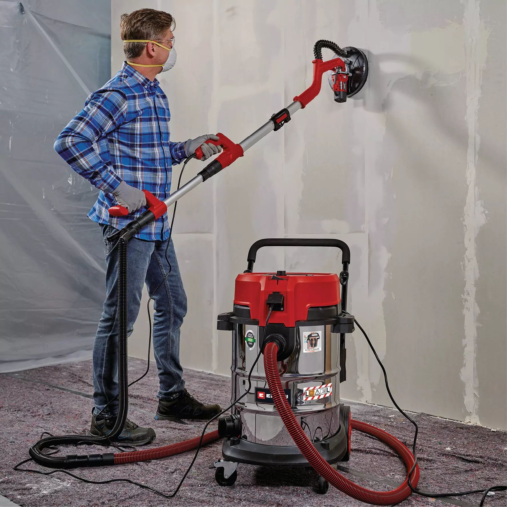 Електрическа прахосмукачка за сухо и мокро почистване Einhell TE-VC 2350 SACL, 1800 W, 50 л (2342475)