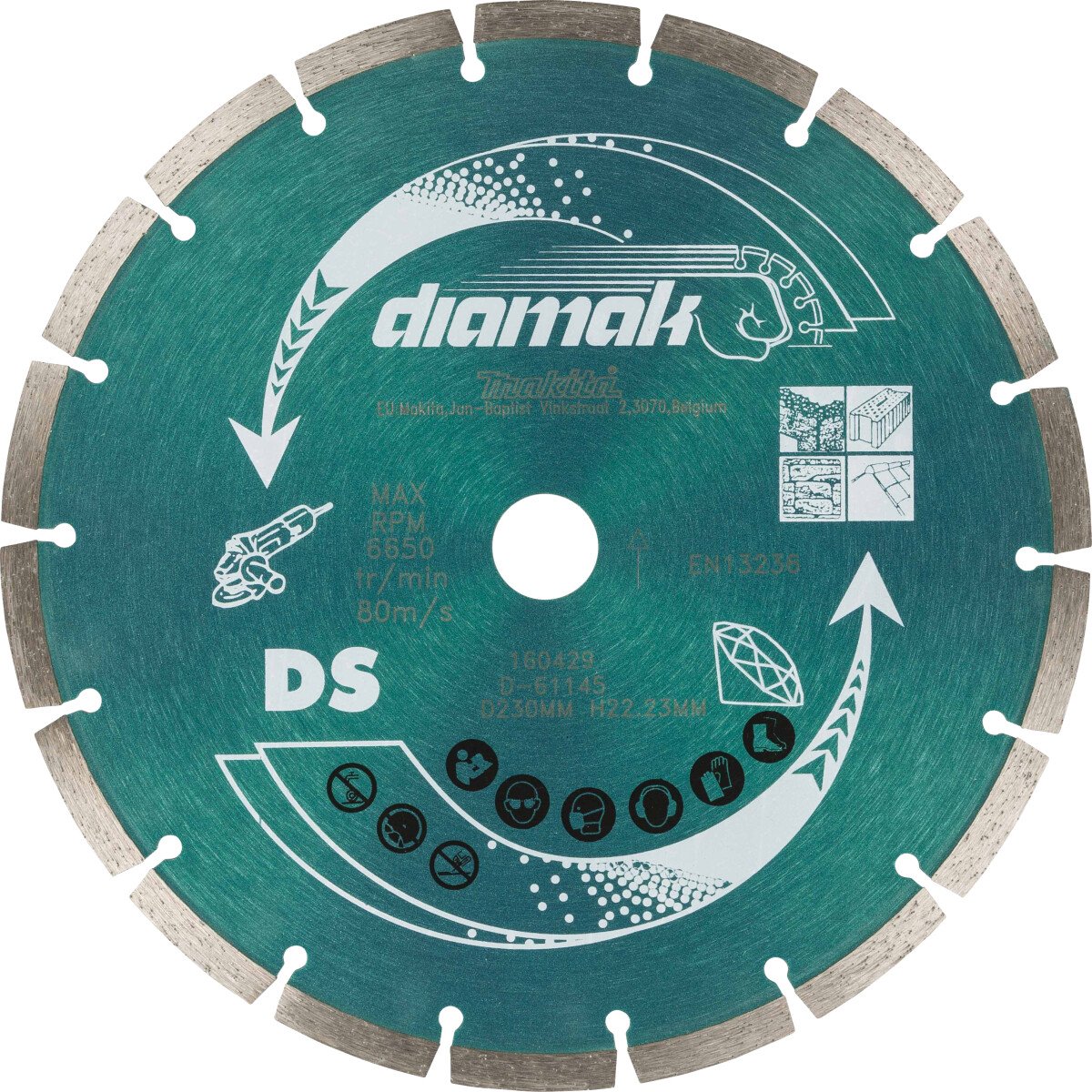 MAKITA D-61145-10 Комплект диамантени дискове ф230 мм 22.23 мм 10 броя