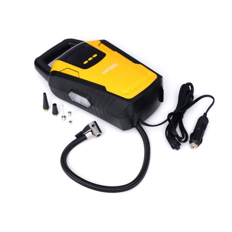 Мини компресор за автомобил Kraft&Dele, 12 V, 140 W - от Etools.bg Мини компресор за автомобил Kraft&Dele, 12 V, 140 W