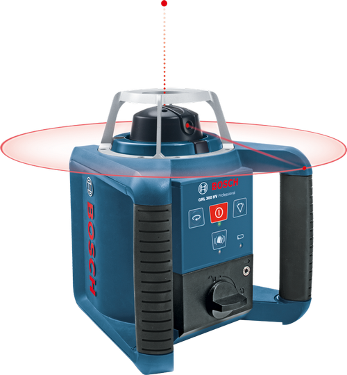 Ротационен лазерен нивелир BOSCH GRL 300 HV Professional, диаметър 300м, до 60м