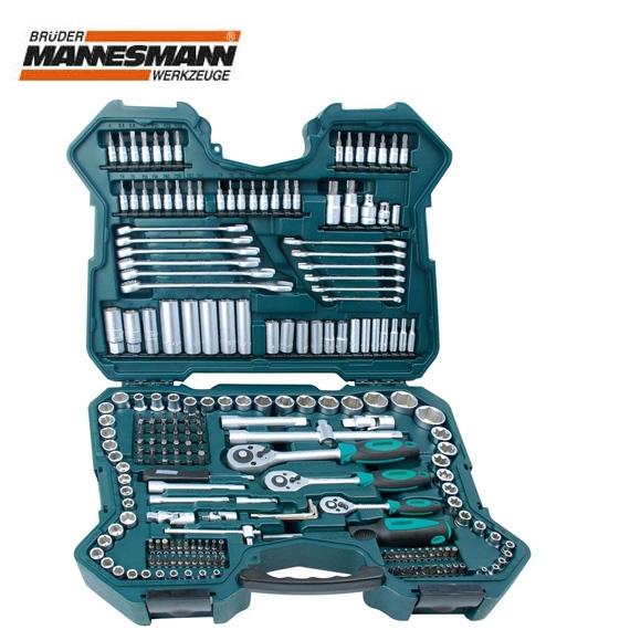 Комплект тресчотки с вложки и ключове Mannesmann 98430, 215 части