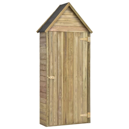 Барака за инструменти с врата, 77x28x178 см, импрегниран бор