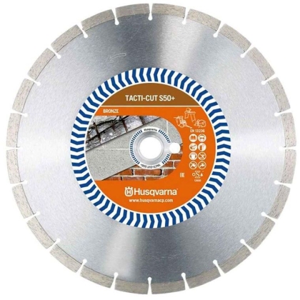 HUSQVARNA CONSTRUCTION Tacti-Cut S50 Plus Диамантен диск за сухо и мокро рязане на бетон, тухли и керемиди ф400 мм 25.4 мм 3 мм (579 81 56-30)