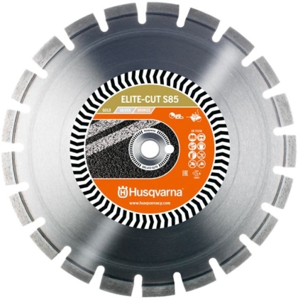 HUSQVARNA CONSTRUCTION Elite-Cut S85 Диамантен диск за мокро рязане на асфалт ф500 мм 25.4 мм (579 80 95-60)