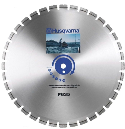 HUSQVARNA CONSTRUCTION Elite-Cut F635 Диамантен диск за сухо и мокро рязане на армиран бетон ф800 мм 25.4 мм 4.5 мм (531 15 90-30)