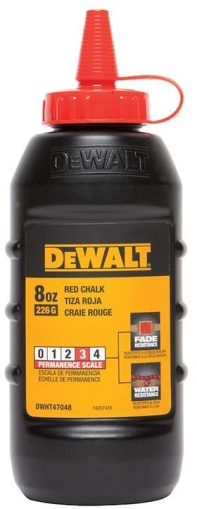 DEWALT DWHT47048-9 Боя за зидарски чертилка тебеширен прах червена 226 гр