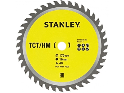 STANLEY Циркулярен диск ф170x16 мм 40z (STA13125)