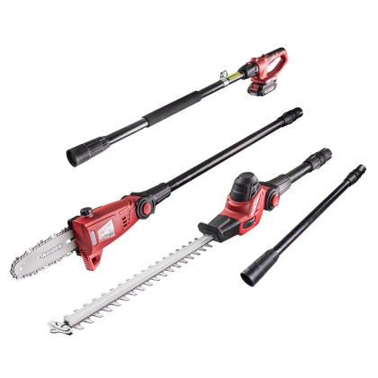 Акумулаторен телескопичен верижен трион и храсторез Raider R20 RDP-PSHT20, 20 V, 2 Ah, 3 м (075740)
