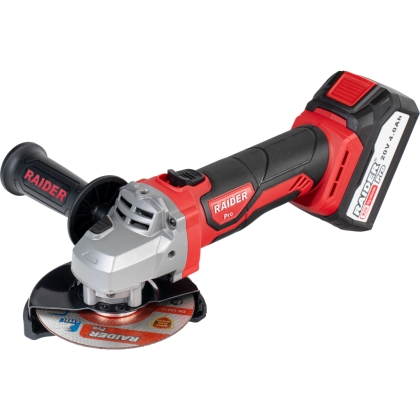 Акумулаторен ъглошлайф Raider RDP-SPAG20 Set, 20 V, ф 125 мм, 4 Ah (030235)