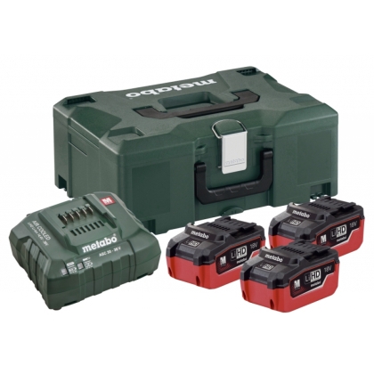 Комплект акумулаторни батерии и зарядно устройство Metabo, 18 V, 3x5.5 Ah (685069000)