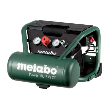 Електрически безмаслен компресор Metabo Power 180-5 W, OF, 1100 W, 165 л/мин, 5 л (601531000)