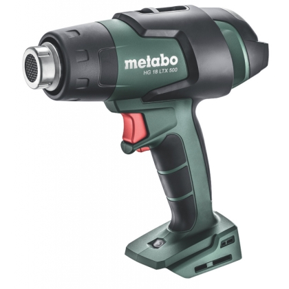 Акумулаторен пистолет за горещ въздух Metabo HG 18 LTX 500 Solo, 18 V, до 500 °C, без батерии и зарядно устройство (610502850)